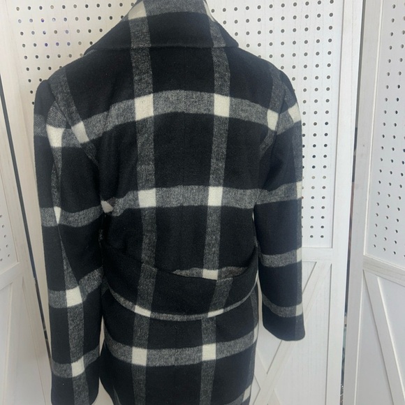 Finders Keepers Revolve Windowpane Plaid Women's Large Black And White Jacket - Picture 11 of 13
